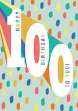 Classic Birthday Card - 100th - Happy Birthday To You! created by Ally Marie Illustration