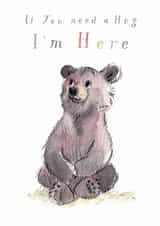 Cute Supportive Card - Bear Hug - Here For You created by Paper Shed Design