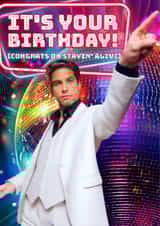 Funny Birthday Card - Stayin' Alive - Disco created by Shower Thoughts
