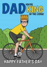 Fun Father's Day Card - King Of The Lycra - Spandex created by @Cupsie's Creations