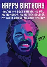 Funny Birthday Card - What We Do In The Shadows - Lazlo created by Kyleigh Orlebar