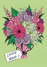 Pretty Mothers Day Card - For Mum - Bouquet Of Flowers created by Rixon Design