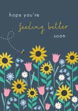 Pretty Floral Get Well Soon Card - 'Hope You're Feeling Better Soon' created by Sorcha Faulkner