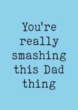 Classic Father's Day Card - First Father's Day - Smashing This Dad Thing created by Stuck Shop Gifts