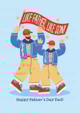 Cute Father's Day Card - From Son - Like Father, Like Son! created by Atwood & Atwood