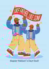 Cute Father's Day Card - Like Father Like Son - From Son created by Atwood & Atwood
