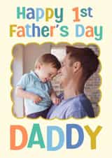 Personalised Father's Day Photo Card created by Violet and Alfie - Classic Father's Day Card - First Father's Day - Daddy