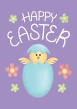 Cute Easter Card - Hatching Chick created by Angelicabydesign