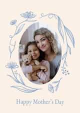 Personalised Mothers Day Photo Card created by Zove Ahh - Pretty Mother’s Day Card - Watercolour Florals