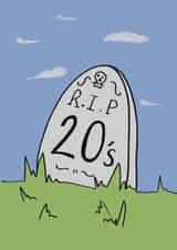 Funny Goodbye to your 20’s Birthday Card for Milestone - Happy 30th Birthday created by Effy Ellen Art