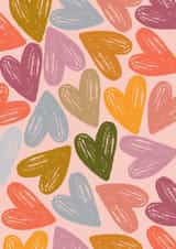Classic Just Because Card - Colourful Hearts created by Myra Gilmore