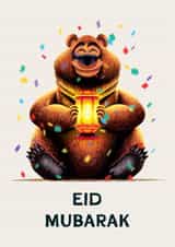 Cute Eid Mubarak - Bear - Lantern created by Folio | Ian Owen