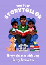 Cute Father’s Day Card - From The Kids - Best Storyteller created by Folio | Ian Owen