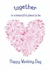 Classic Wedding Card - Together Is A Beautiful Place To Be created by @Laura Lonsdale Designs