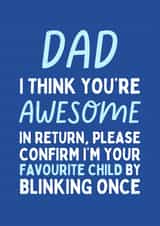 Funny Father's Day Card - You're Awesome created by Sundiva Designs