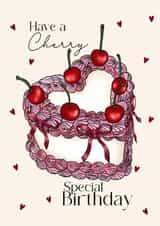 Cute Cherry Birthday Card for a Cherry special person in your life. created by Dolly’s Originals