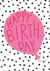 Classic Birthday Card - For Her - Balloon created by hot girl cards