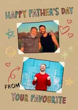 Personalised Father's Day Photo Card created by by Rachel Manzano - Fun Father's Day Card - From Your Favourite - Scrapbook