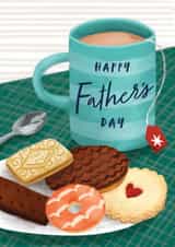 Classic Father's Day Card - Tea And Biscuits created by Debbie Daley Illustrations