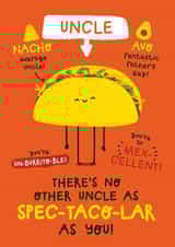 Cute Father's Day Card - For Uncle - Taco created by Twisted Haggis