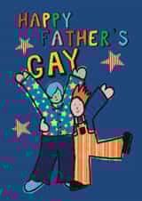 Cute Father's Day Card - Happy Father's Gay - Two Dad's created by Giddy Kipper