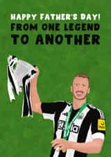 Newcastle United Father's Day Card - Dan Burn - Newcastle United - Carabao Cup created by Pink Peach Cards