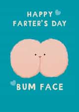 Funny Father's Day Card - Bum Face created by Giddy Kipper