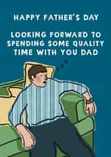 Funny Father's Day Card - Quality Time created by Giddy Kipper