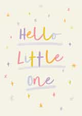 Classic New Baby Card - Hello Little One - Sparkles created by Sarah Frances