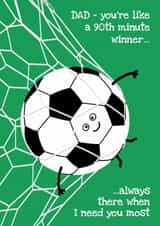 Cute Father's Day Card - Ninetieth Minute Winner - Always There created by Of Life & Lemons Ltd.