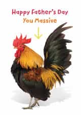 Funny Father's Day Card - Dad - You Massive Cock created by Brainbox Candy