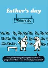 Funny Father's Day Card - Dad - Couch to 5k created by Modern Toss