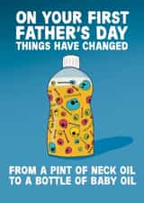 Funny Father's Day - New Dad - Neck Oil created by Pickled Prints