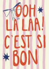 Modern Congratulations Card - C’est Si Bon created by Giddy Kipper