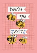 Cute Congratulations/Thank You Card - Bees - You're The Best Card created by Aimee Mac Illustration