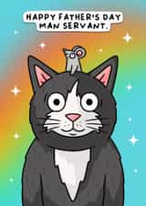 Funny Father's Day Card - Man Servant created by Wafflemamaart