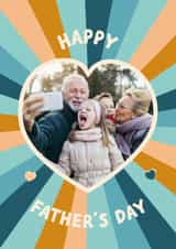Personalised Father's Day Photo Card created by The Pattern Press - Classic Father's Day Card - Stripe Heart Frame