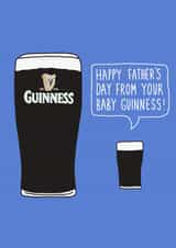 Funny Father's Day Card - From Your Baby Guinness created by Pen and Puns