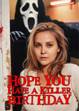 Funny Birthday Card - Scream - Killer Birthday created by Shower Thoughts