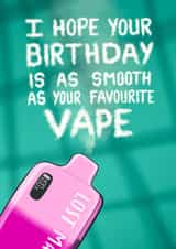 Funny Birthday Card - Favourite Vape created by Wolza Cards