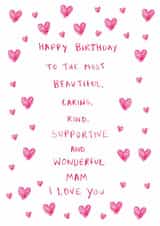 Heartfelt Birthday Card - Wonderful Mam created by HCD Illustration