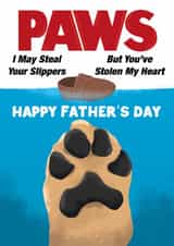Cute Father’s Day Card - From The Dog - Paws created by Heeby Jeeby's