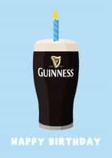 Fun Birthday Card - Guinness Candle - For Him created by Pink Peach Cards
