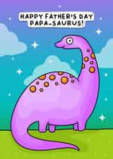 Cute Father's Day Card - Dinosaur - Papasaurus created by Wafflemamaart