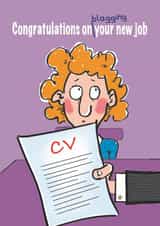 Congratulations card on starting a new job - friend / partner /family member created by Mouse that Roared