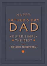 Classic Father's Day Card - Simply The Best created by Hotchpotch