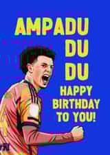 Funny Birthday Card - Ethan Ampadu - Leeds United created by ZB CREATIVE