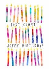 Classic Birthday Card - Lost Count - Candles created by Paint to Paper Designs