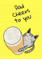 Cute Father's Day Card - Cheers To You created by suzcreate