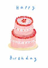 Classic Birthday Card - Pink Cake created by Meg Pearl Designs